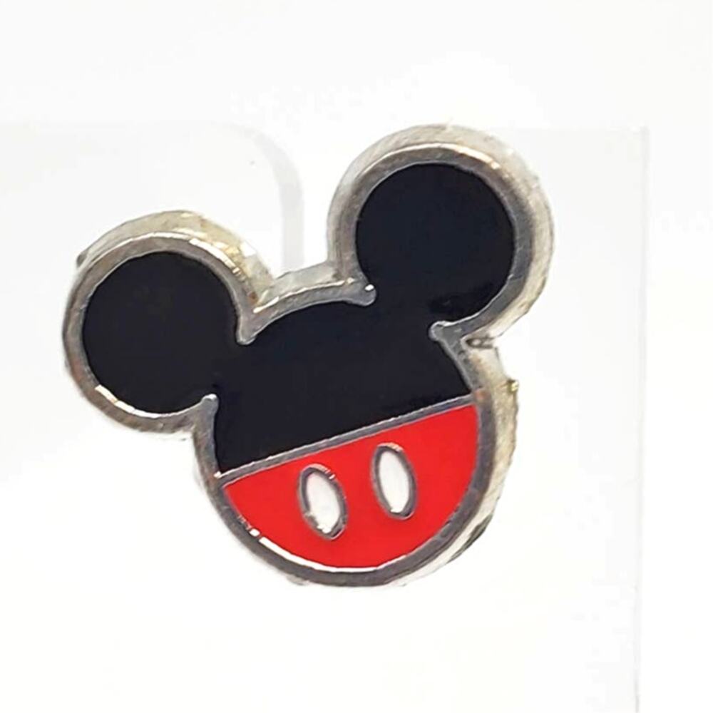 Disney Mickey Mouse Head Stud Earrings - Classic Black & Red - Picture 3 of 7
